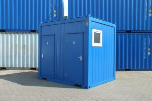 10' Toilettencontainer / Außenansicht - h+s container GmbH