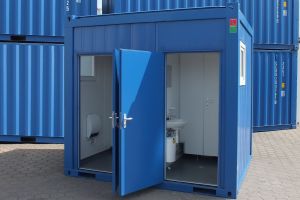 10' Damen / Herren WC-Container / Außenansicht - h+s container GmbH