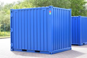 10' Materialcontainer / Außenansicht - h+s container GmbH