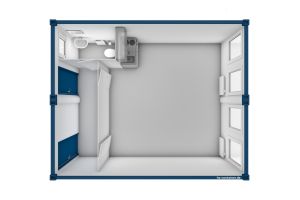 20' Bürocontainer 2er-Anlage / Visualisierung - h+s container GmbH