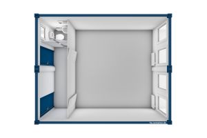 20' Bürocontainer 2er-Anlage / Visualisierung - h+s container GmbH
