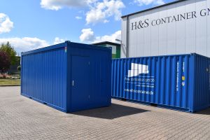 20' Aufenthaltscontainer - Mannschaftscontainer / Außenansicht - h+s container GmbH