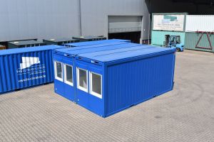 20' Bürocontainer 2er-Anlage / Außenansicht - h+s container GmbH