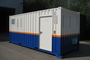 20' Laborcontainer / Personentür und Übergabemulde - h+s container GmbH