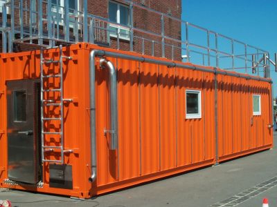 Laborcontainer 2er-Anlage mit Kühlraum und Belüftung - Spezialcontainer - Container kaufen bei h+s container GmbH