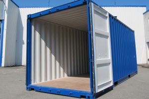 20' Seecontainer / Stirnseite - Doppelflügeltür - h+s container GmbH