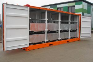 20' Side-Door Technikcontainer / Innenansicht - h+s container GmbH