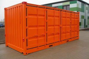20' Side-Door Technikcontainer / Außenansicht - h+s container GmbH