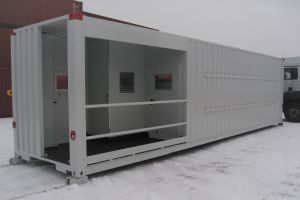 40' High-Cube Aggregatecontainer / Außenansicht - h+s container GmbH
