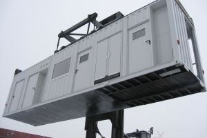 40' High-Cube Aggregatecontainer / Stapler-Verladung - h+s container GmbH