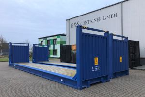 40' Flat-Rack Container / Außenansicht - h+s container GmbH