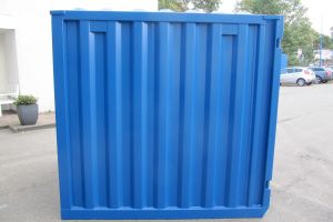 6' Lagercontainer - Enzianblau / Außenansicht - h+s container GmbH