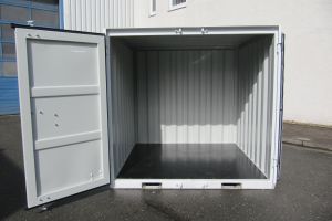 6' Materialcontainer - Reinweiß / Innenansicht - h+s container GmbH