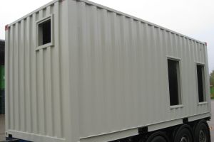 20' High-Cube Aggregatecontainer / Rückansicht - h+s container GmbH