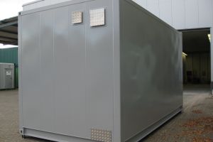 6,5m Rechenzentrumcontainer - Brandschtz / Rückansicht - h+s container GmbH