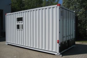 7,25m Rechenzentrumcontainer mir Doppelboden / Seitenansicht - h+s container GmbH