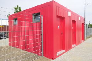 Toilettencontainer 2er-Anlage / Containeranlage - Außenansicht - h+s container GmbH
