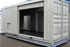 20' High-Cube Technikcontainer / seitliche Schiebetür - h+s container GmbH