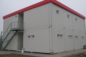 Sozialcontainer 16er-Anlage / Containeranlage - Außenansicht - h+s container GmbH